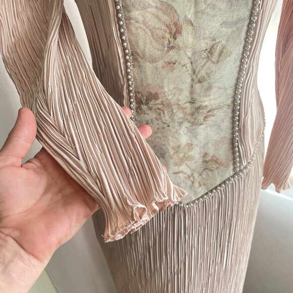 Vintage Ricki Lang for NUIT plissé pleated drop-waist fairycore dress - Picture 5 of 11